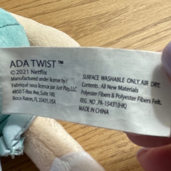 Netflix Ada Twist Doll Scientist Rosie Revere Plush Toy Just Play 2021 13" - Picture 5 of 10